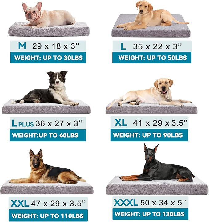 Memory Foam Large Dog Bed, Cooling Dog Beds - Image 4
