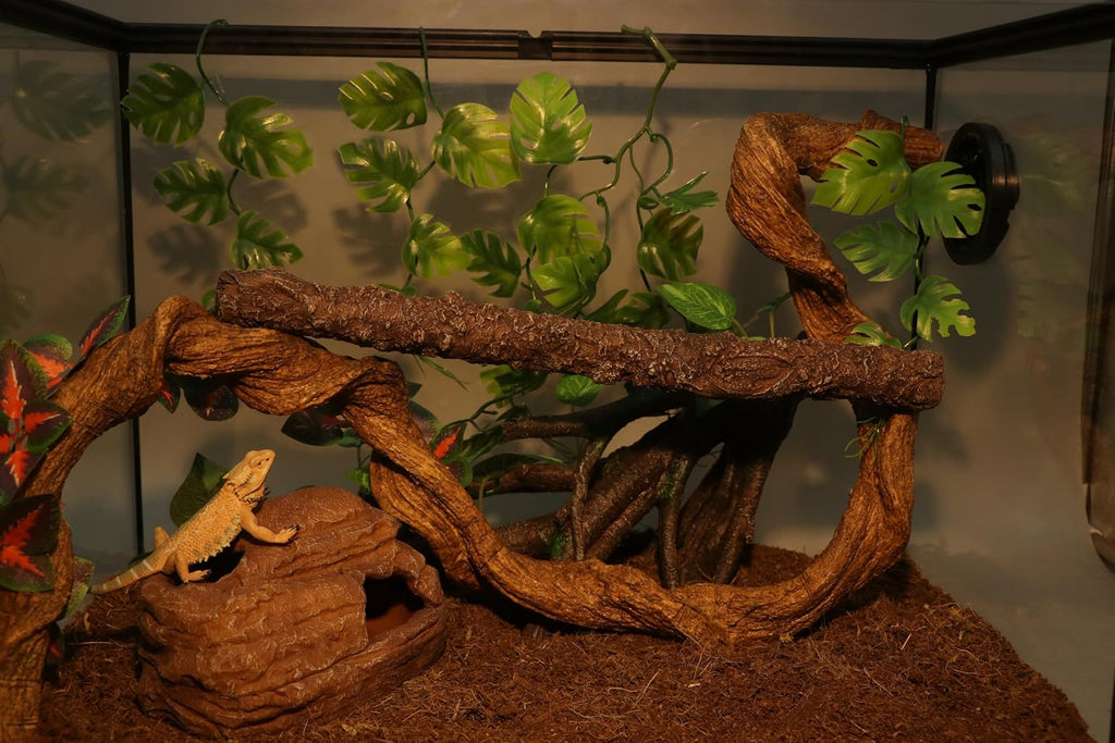 AQUA KT Reptile Hide and Cave Hideout for Snake Crested Gecko Ball Python