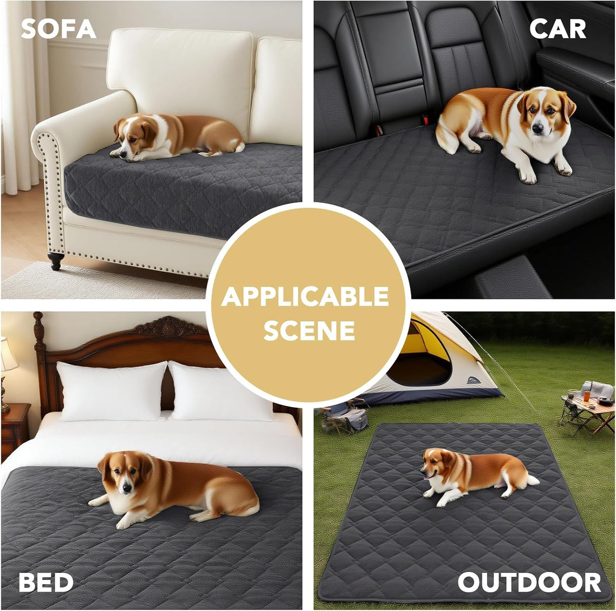 H.VERSAILTEX Couch Cover for Dogs, Non-Slip Washable Pet Sofa Protector