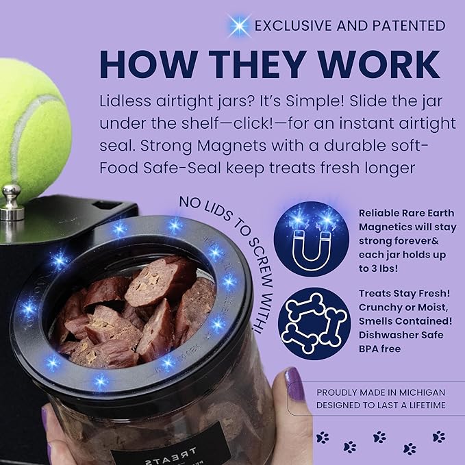 Dog Treat Holder for Wall Storage for Pets, Premium Pet Wall Organizer - Image 3