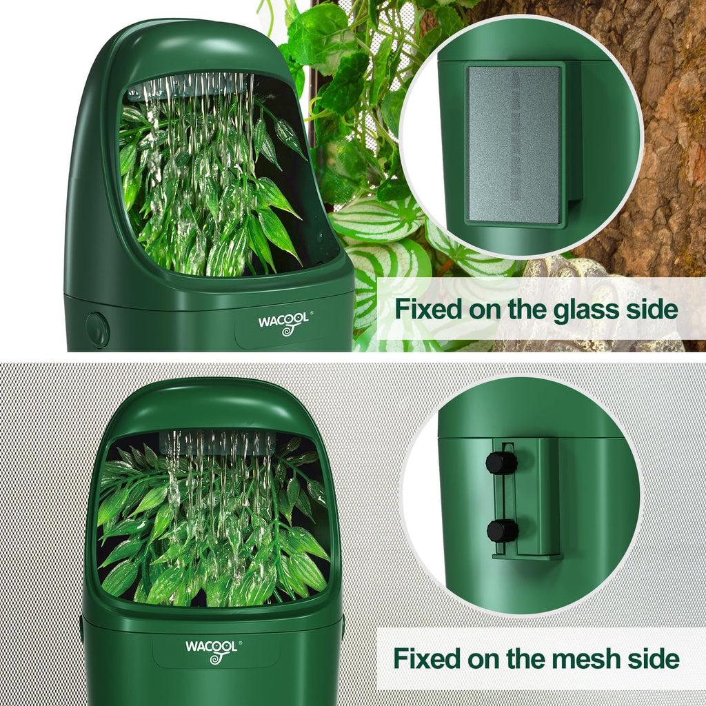 Wacool Reptile Water Dripper Chameleon Drinking Fountain Water Dispenser, Automatic Water Feeder for Bearded Dragon Gecko Lizard Frog Snake/Reptile Accessories