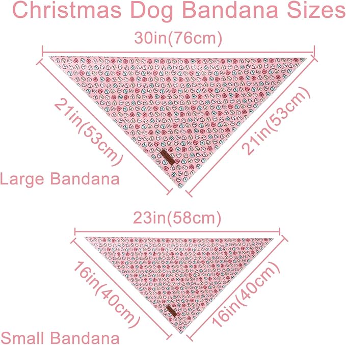Valentine Dog Bandana, Cotton Pet Kerchief - Image 3