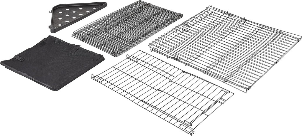 Amazon Basics Leakproof Canvas Bottom Guinea Pig Cage, Easy to Clean Small Animal Habitat with Divider Set, Indoor/Outdoor, Portable, No Tools Needed, 47.6"L x 24.2"W x 14"H, Black