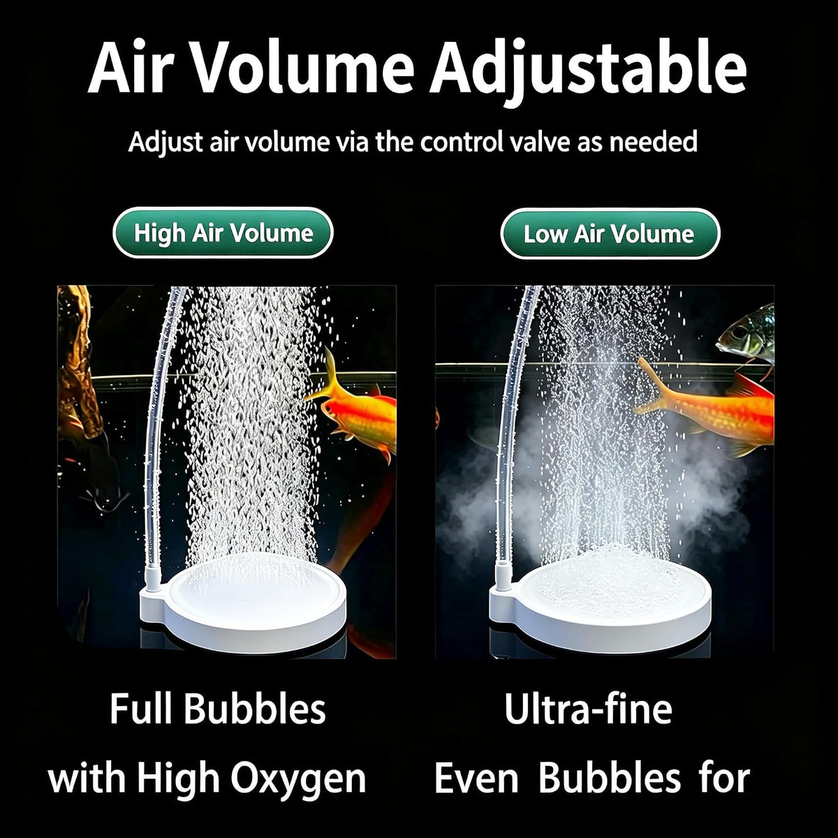 Weighted Double Rim Ceramic Air Stone Disc, 1 Pack 200mm Aquarium Diffuser