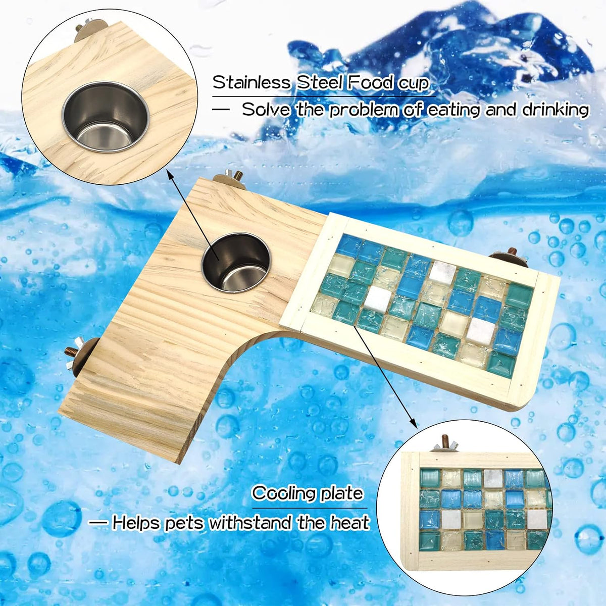 BNOSDM Hamster Cage Platform Wooden Chinchilla Ledges and Platforms 7Pcs