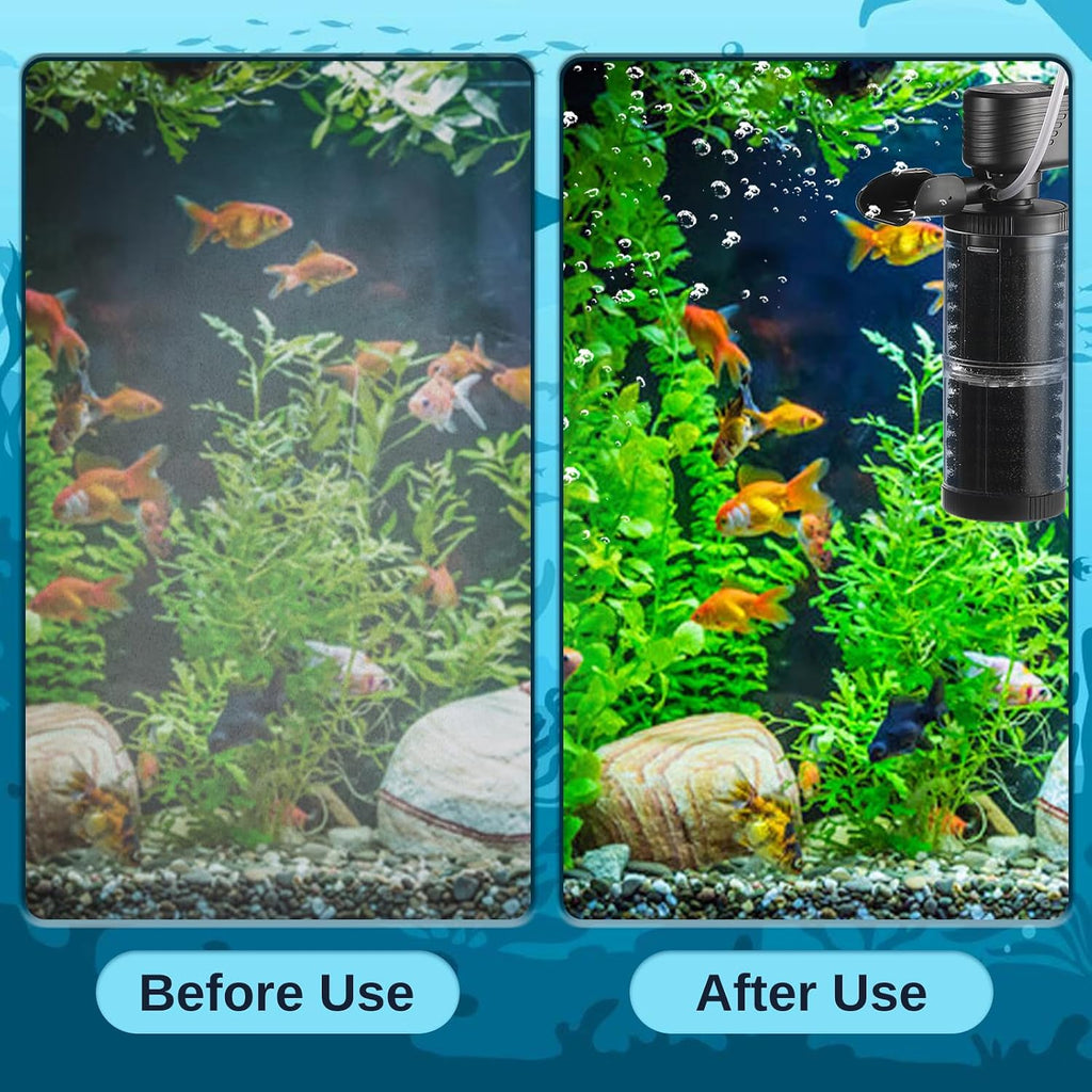 SainSmart XpertMatic 15W 2 Stages 238 GPH (900L/h) Aquarium Filter XpertMatic Submersible Aquarium Heater