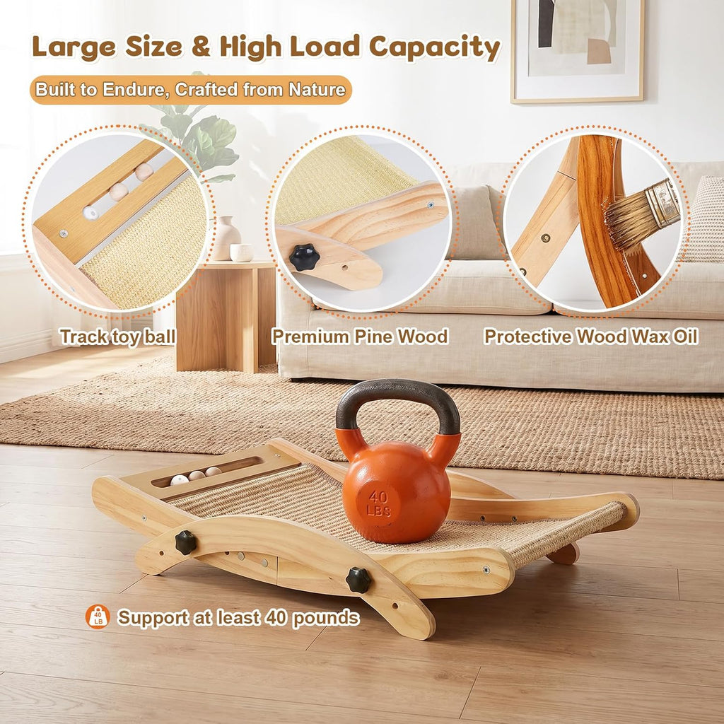 Sisal Cat Scratcher Bed, Large Cat Scratching Board for Indoor Cats Lounge
