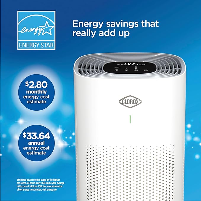 Clorox HEPA Air Purifiers for Home, True HEPA Filter, XL Rooms Up to 2 - Image 11
