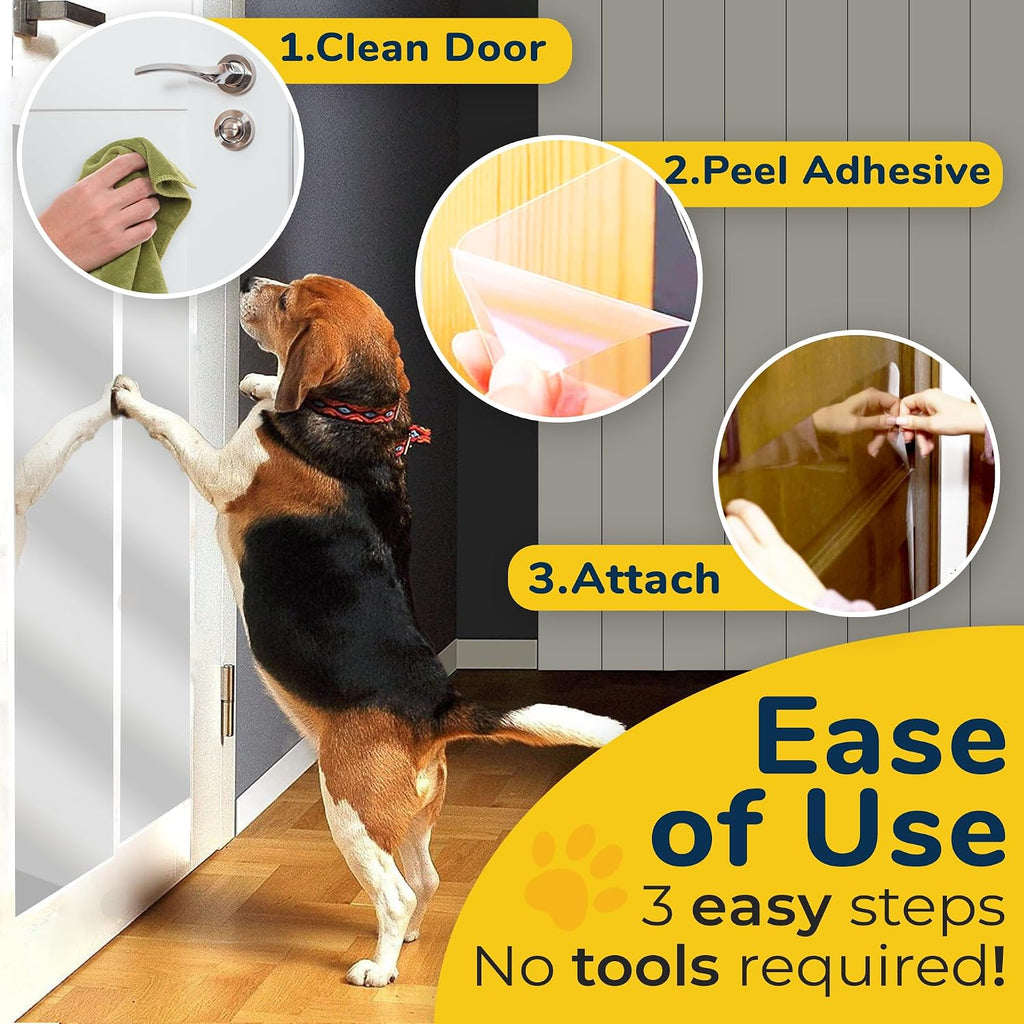 PROTECTO Door Protector from Dog Scratching w/Utility Knife - 2-Pack 60x8