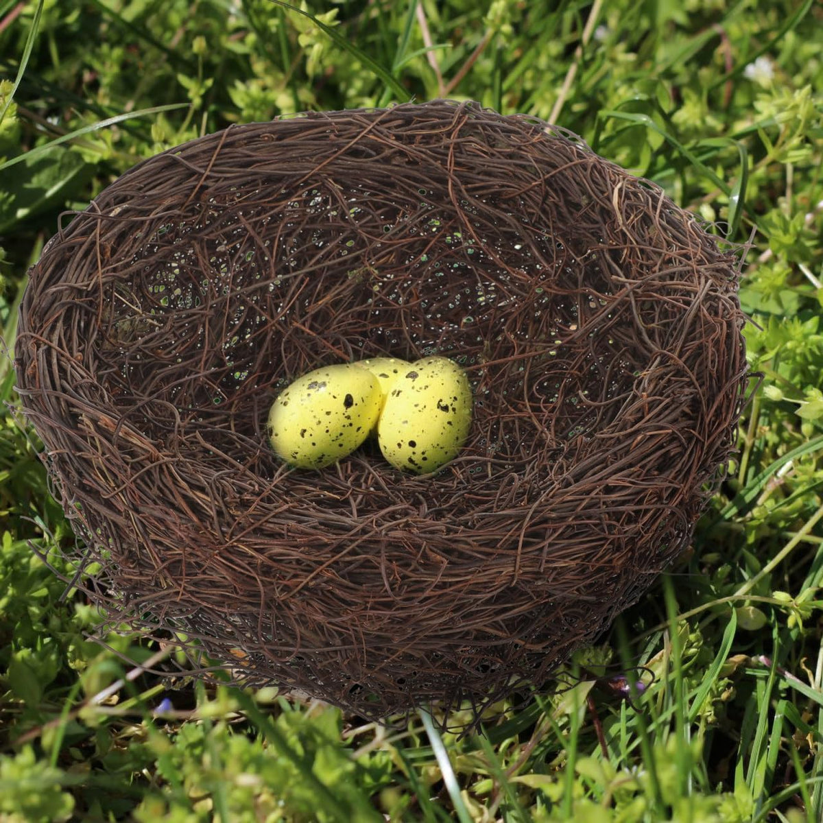 balacoo Rattan Bird Nest Decor Handmade Simulated Bird Nest Photo Prop and Table Decor for Birdcage Desk Tree Garden Easter Wedding Party Crafts 7.87 X 7.87 X 4.33 in