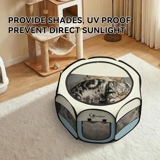 Dog Cat Playpen, Puppy Pet Playpen Indoor - Image 5