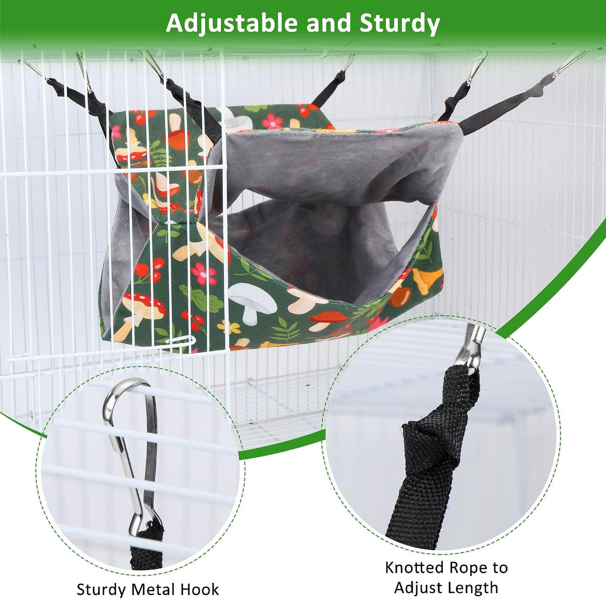 4 Pack Ferret Hammock Set for Cage Comfort Rat Bedding Accessories