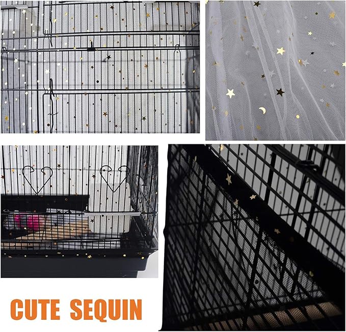 QBLEEV Extra Large 29.5" Mesh Bird Seed Catcher, Bird Cage Guard Cover - Image 3
