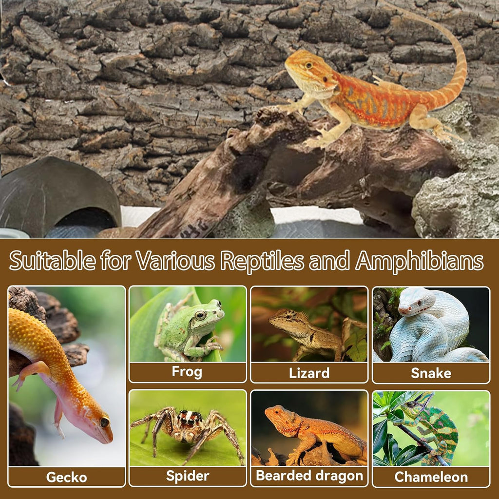 Reptile Cork Bark Substrate Natural Cork Bark Bits for Bearded Dragon