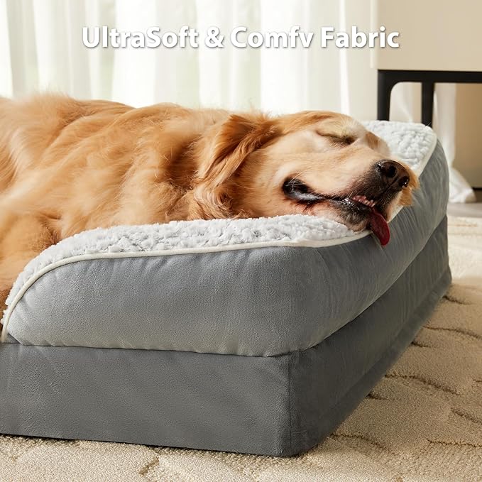 Orthopedic Dog Bed for Extra Large Dogs, Egg Crate Foam Bed for Extra Large Dogs - Image 3