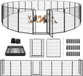 Dog Playpen Outdoor Extra Wide 24 Piece Panels Heavy Duty Dog Fence 47" Height by Committedtobetterpetlife