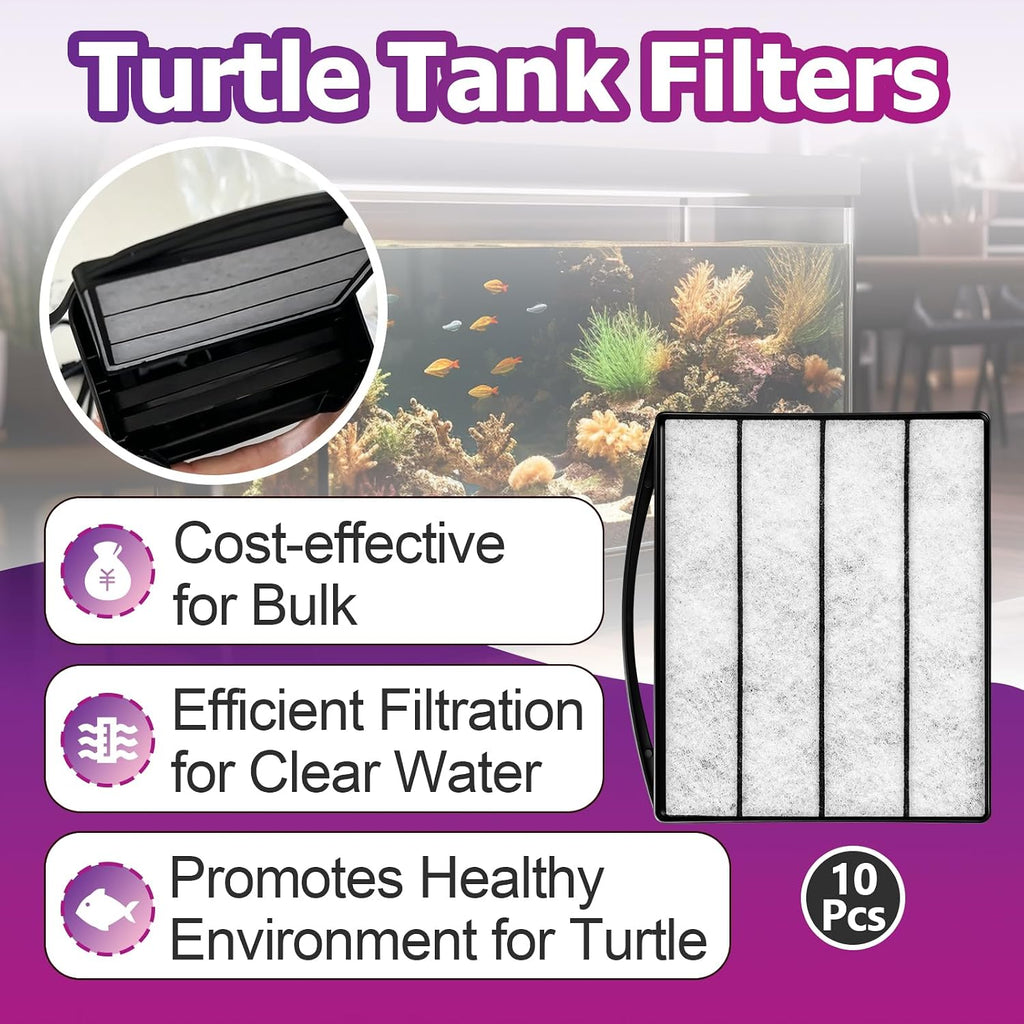 10 Pcs Turtle Tank Filter Compatible with TARARIUM IX-120 & IX-120 U-V