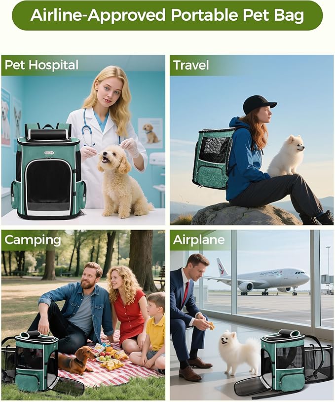 BAGLHER Expandable Cat Carrier Backpacks, Retractable Pet Carrier Backpack - Image 2