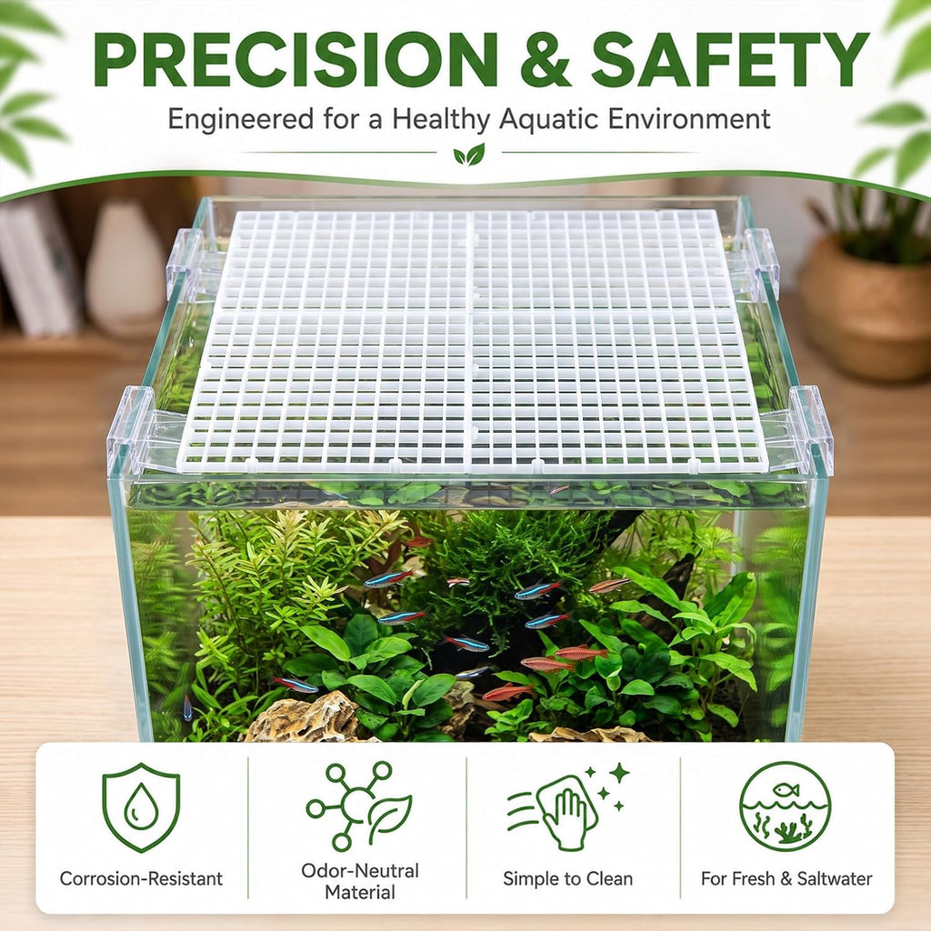 Okllen Set of 12 Plastic Egg Crate Aquarium Divider with 12 Clips