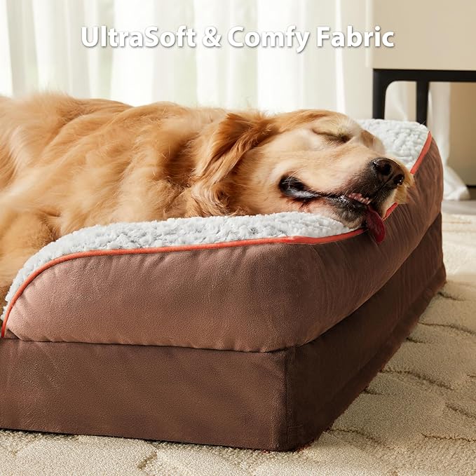 Orthopedic Dog Bed for Extra Large Dogs, Egg Crate Foam Bed for Extra Large Dogs - Image 3
