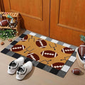 Tinideya 2 Pcs Football Theme Door Mat American Ball Design Welcome Non Slip by Tinideya