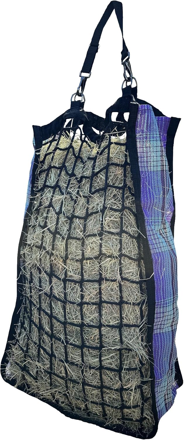 Slow Feed Hay Bag, 4 Flake, Durable Nylon Straps, Atlantis