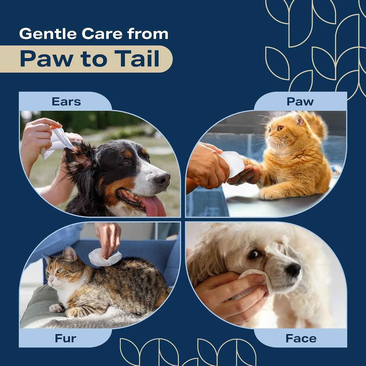 Dog Wipes for Paws and Butt (400 Ct) Plant Based Pet Wipes for Dogs & Cats