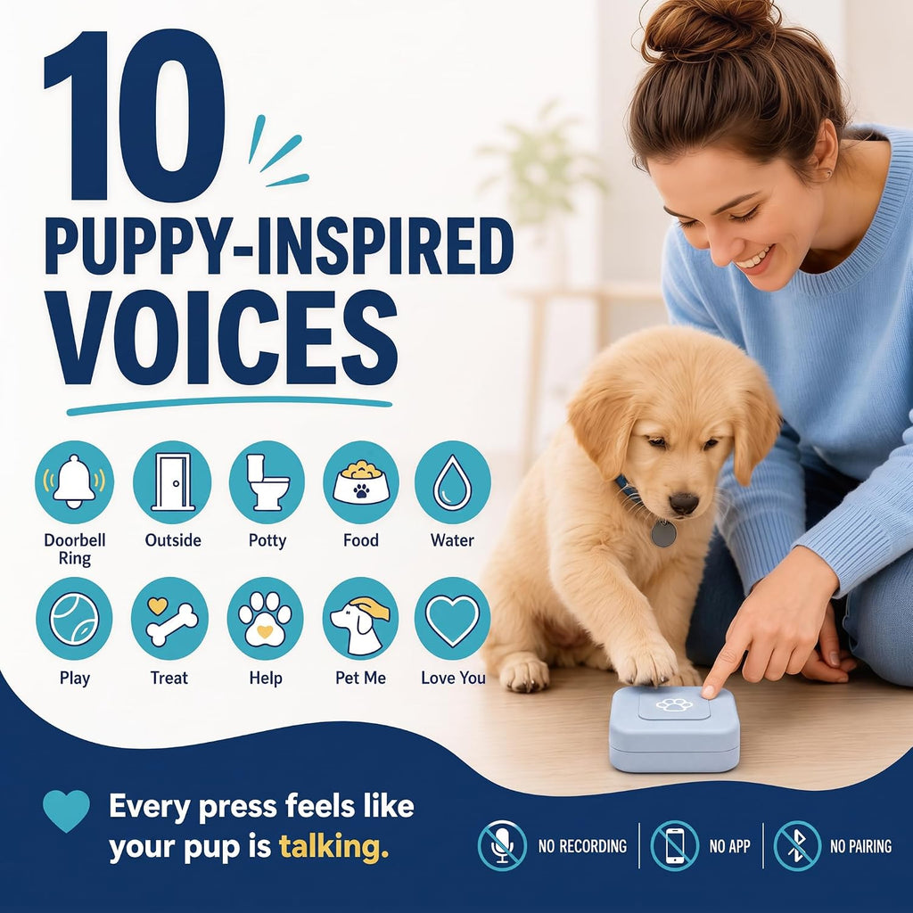 Dog Bells to Go Outside, Potty Training Bells for Dogs Puppy, Large Button
