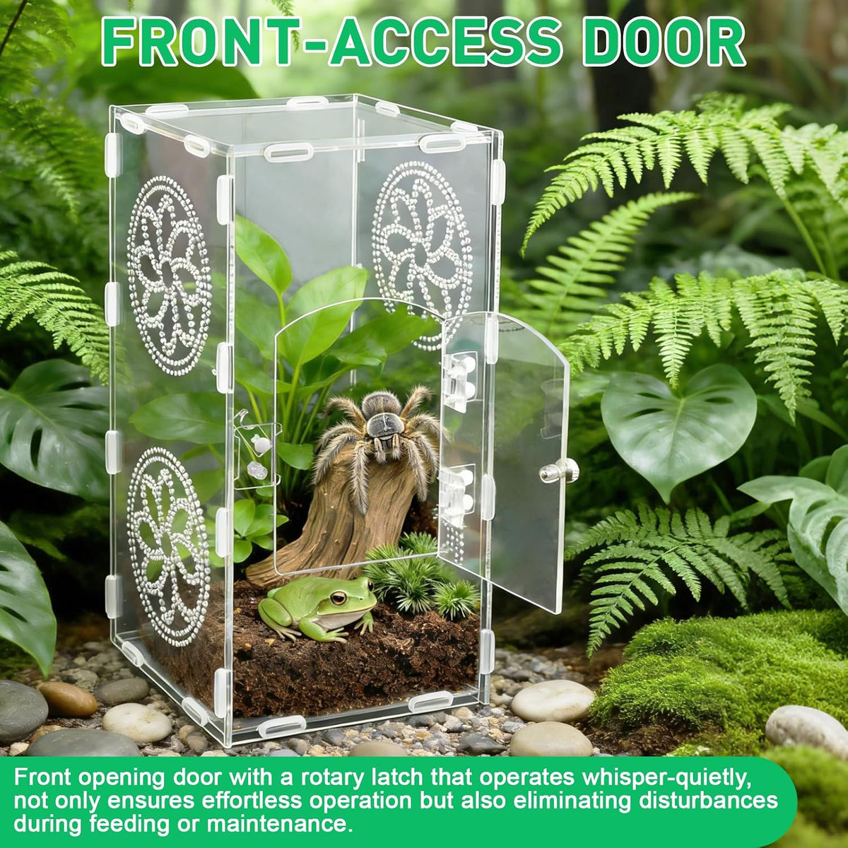 11.8"x5.5"x5.9" Jumping Spider Enclosure with Front Door