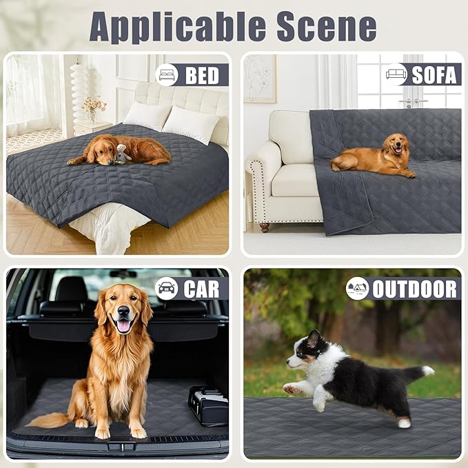 Smiry Waterproof Dog Bed Cover Blanket 68x82, Soft Reversible Pet Blanket - Image 5