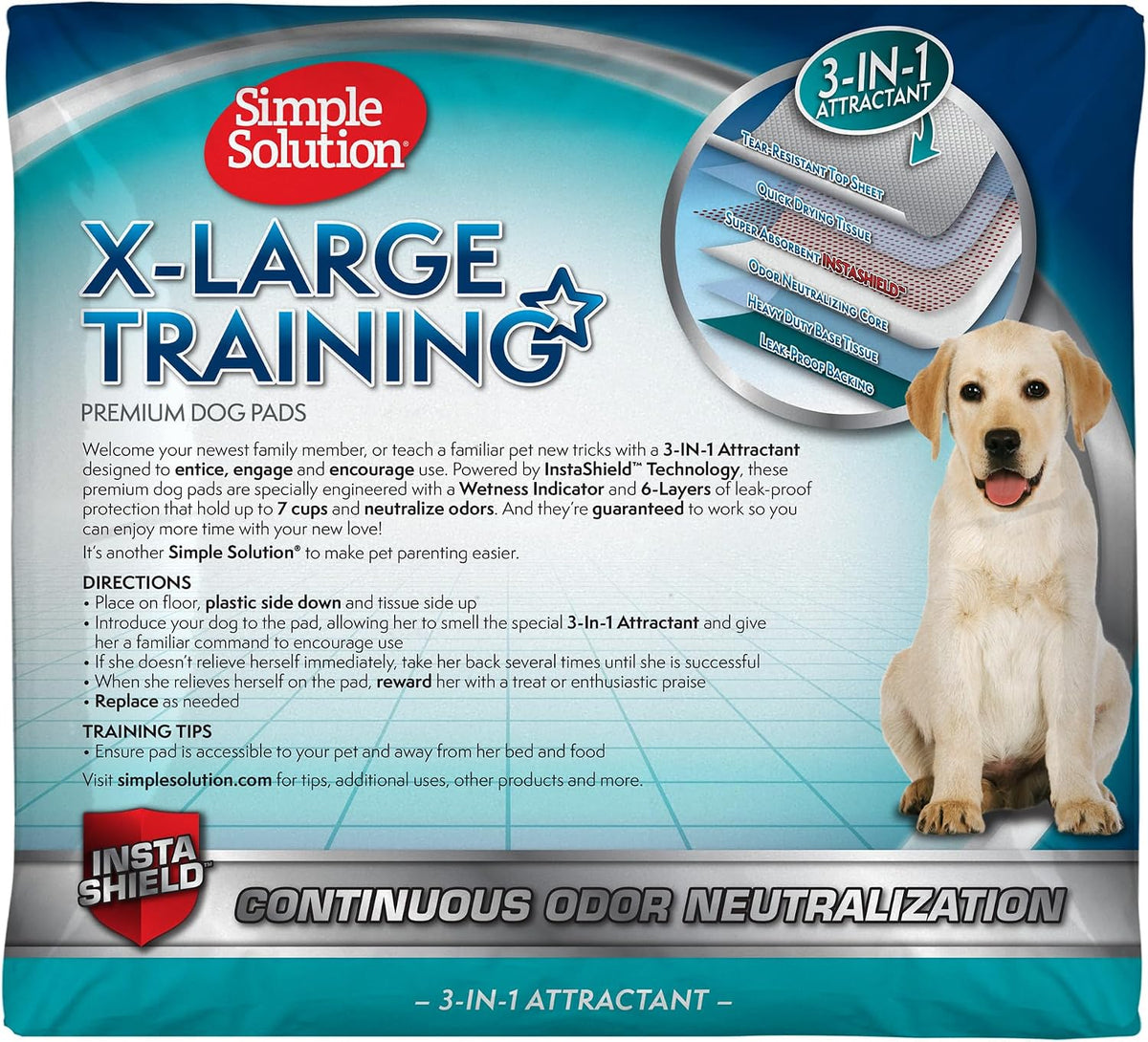 Simple Solution XL Pee Pads for Dogs, Leak Proof Dog Pads, 28x30, 100 Count