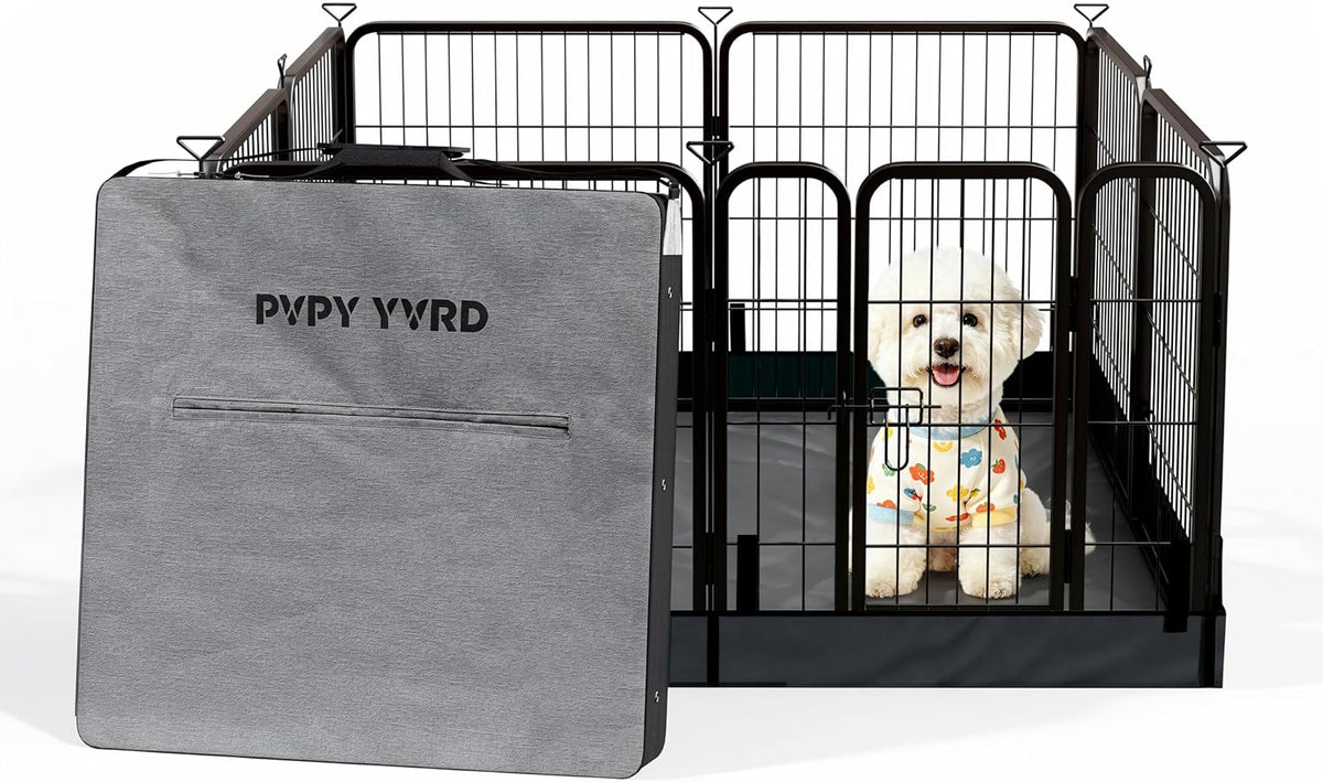 Puppy Playpen with Bottom Storage Bag, 24" H 8 Panels