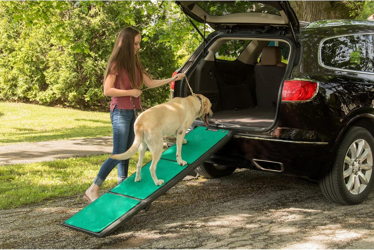 Pet Gear Tri-Fold Portable Pet Ramp for Dogs/Cats, 71" Long, Emerald