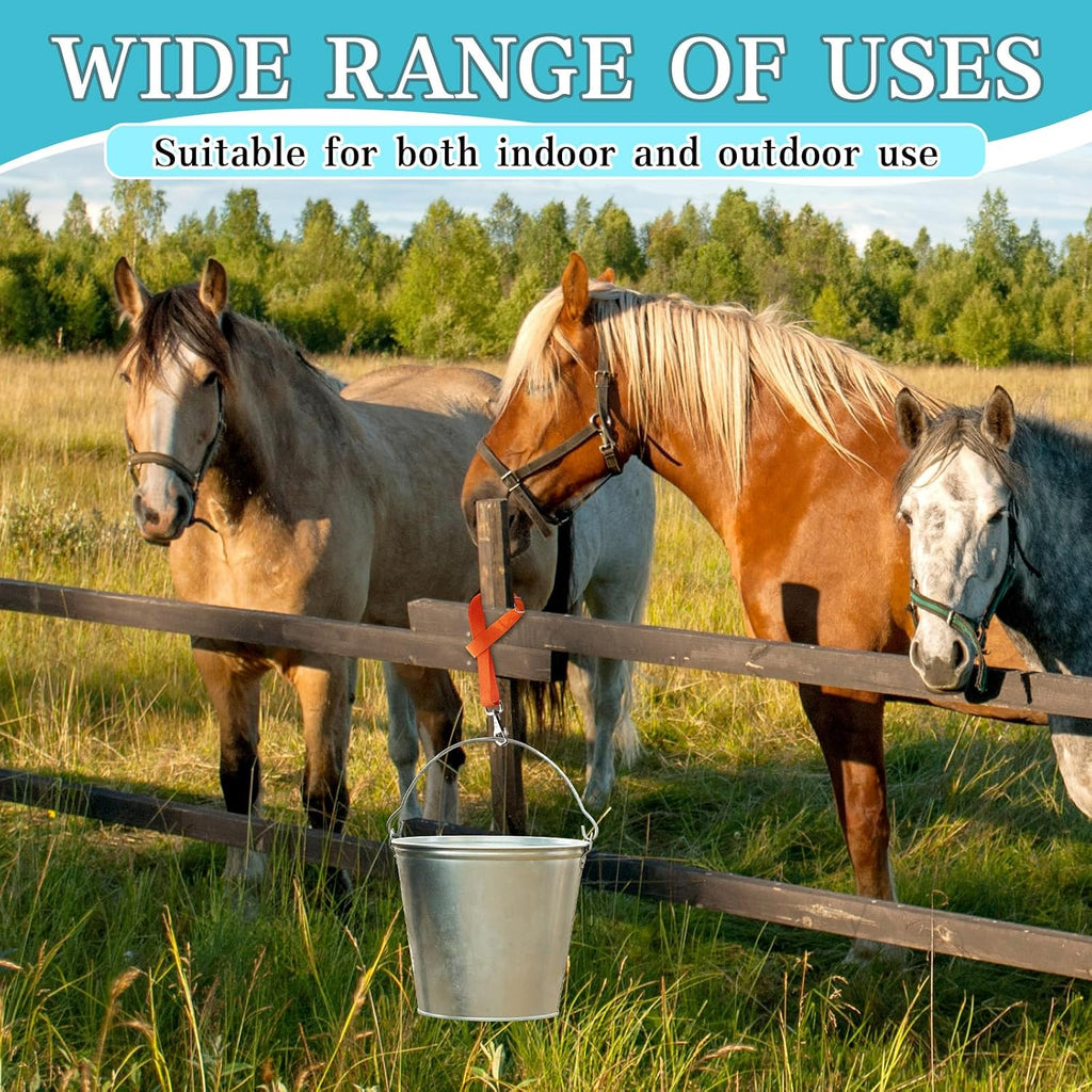 10 Pcs Horse Bucket Strap Hangers, Adjustable 20 to 31 in, Multicolor