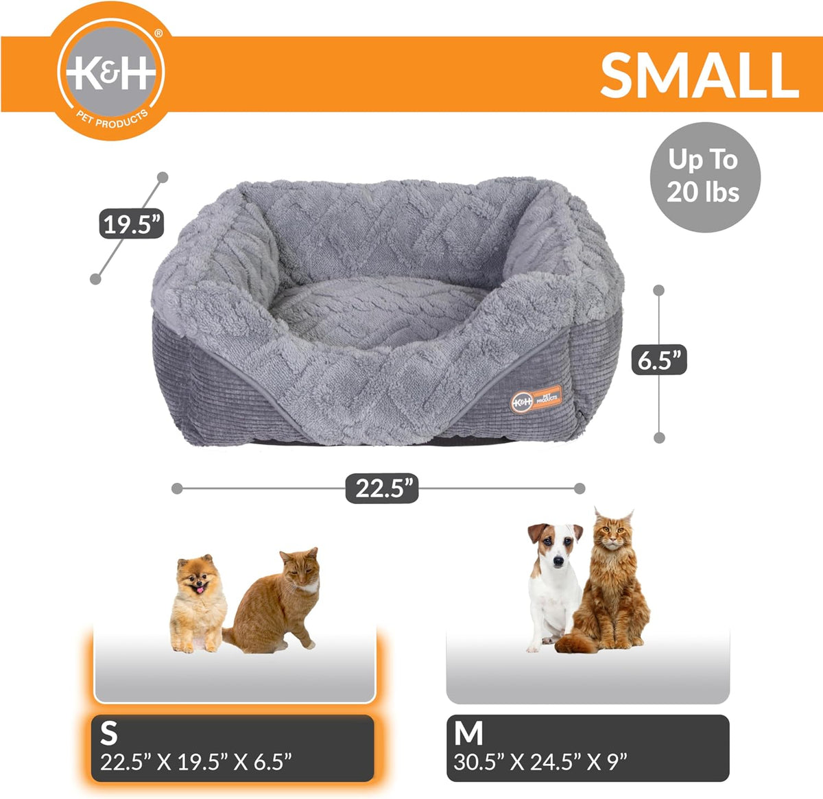 K&H Heated Cat Bed, Thermo-Pet Lounge Sleeper Indoor, Safety Listed, Small