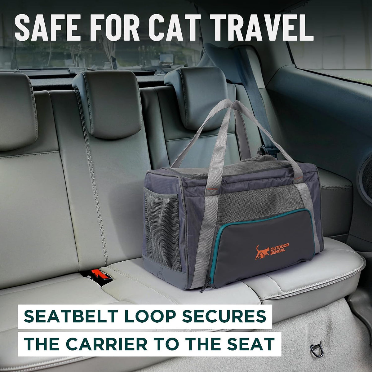 OutdoorBengal Zeppelin™ Airline Approved Cat Carrier Large Soft (Black)