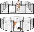 Dog Playpen Outdoor Extra Wide 16 Piece Panels Heavy Duty Dog Fence 40" Height by Committedtobetterpetlife