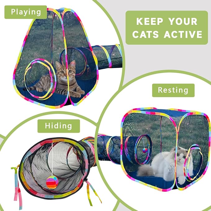 Outdoor Cat Enclosures, Cat Tunnels Tents Cubes - Image 3
