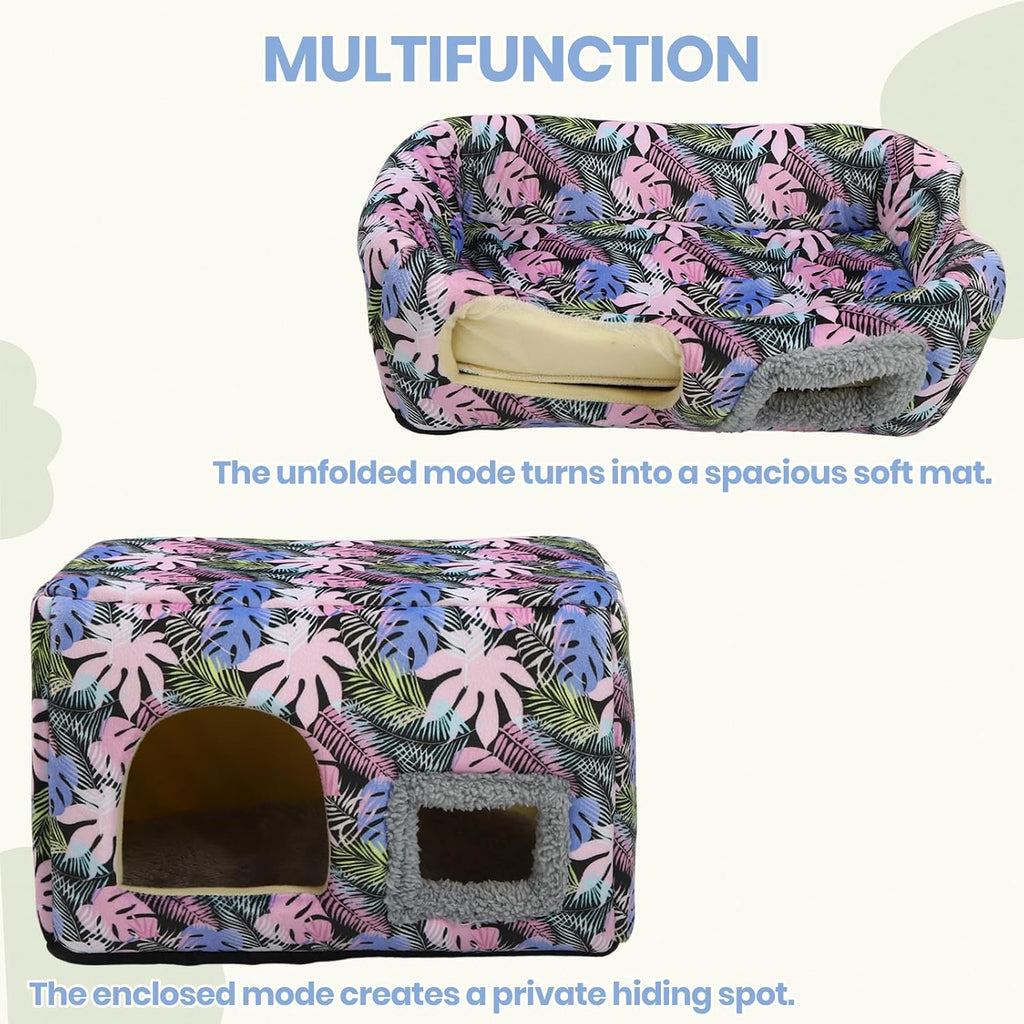 Guinea Pig Hideout, Washable Guinea Pig House, Pink Floral