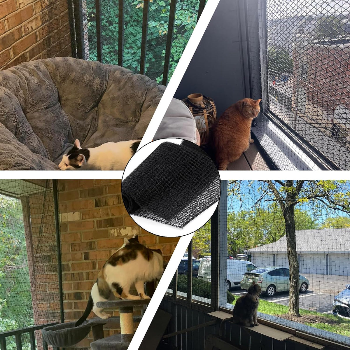 POYEE 10x26ft Cat Netting Balcony, Safety Net for Pets