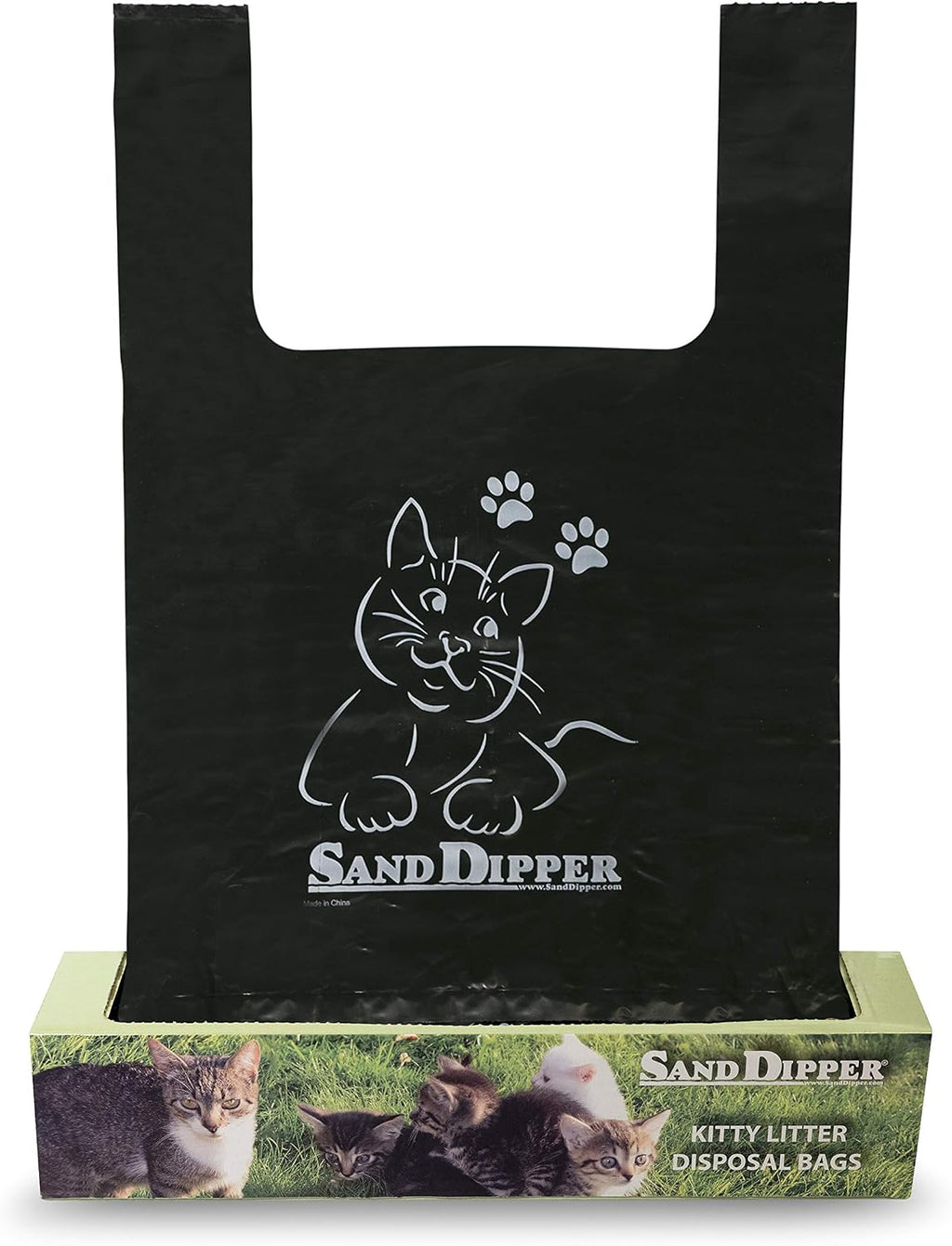 Sand Dipper Cat Litter Waste Bags | Strong Thick Odor Sealing (Medium 50 Roll)
