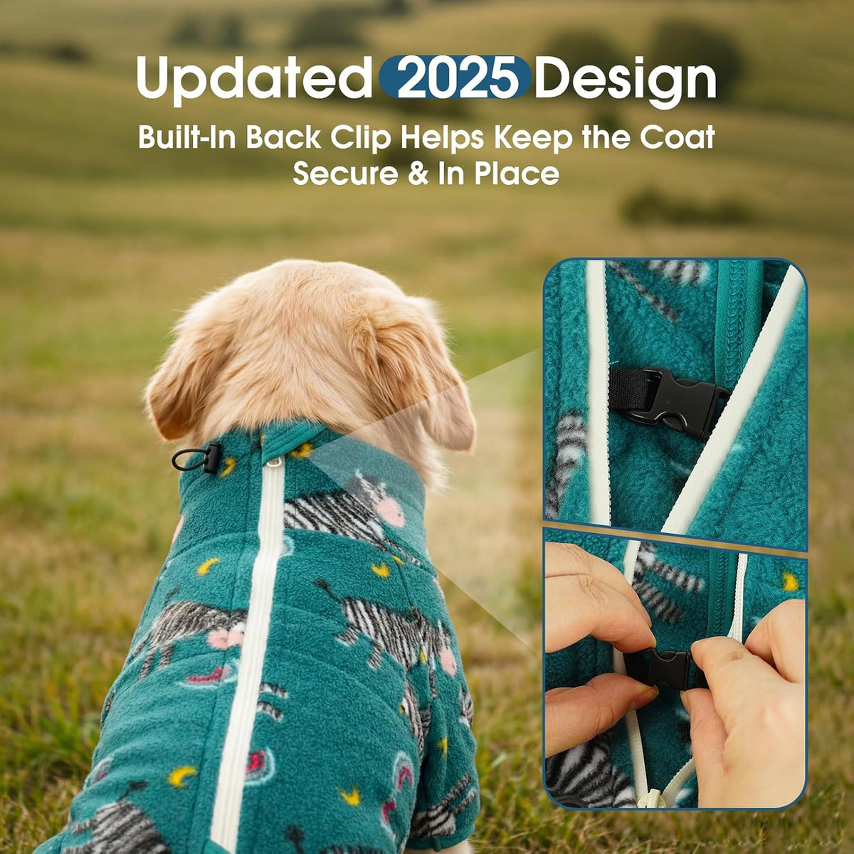 ROZKITCH Extra Large Dog Sweater, Pet Windproof Warm Cold Weather Jacket Vest with Luminous Zipper, Jumpsuit Apparel Outfit Clothes for Large Giant Dog Camo 4XL