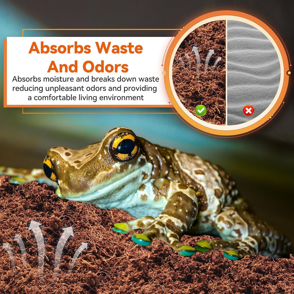 Legigo 6 Pack Coconut Fiber Substrate, Natural Coco Coir Reptile Bedding