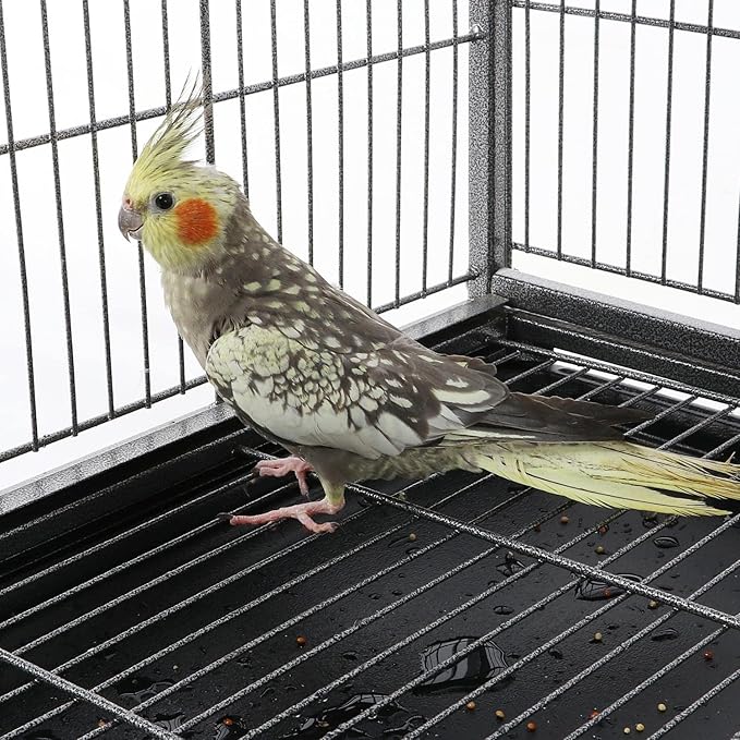 Yaheetech 60.5inch Extra Large Bird Cage Metal Parrot Cage Flight Cage - Image 7