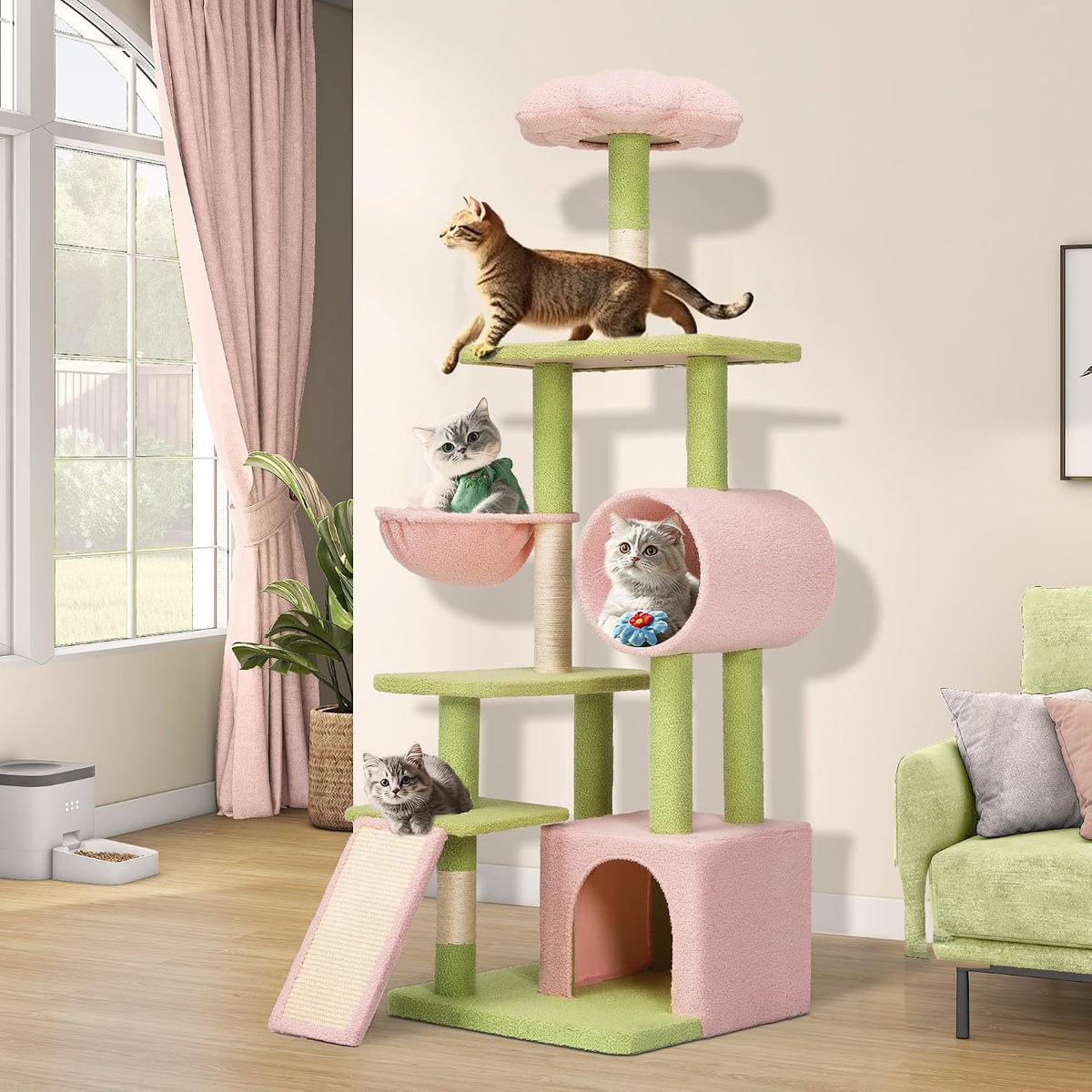 YITAHOME 48.4 Inch Flower Cat Tree