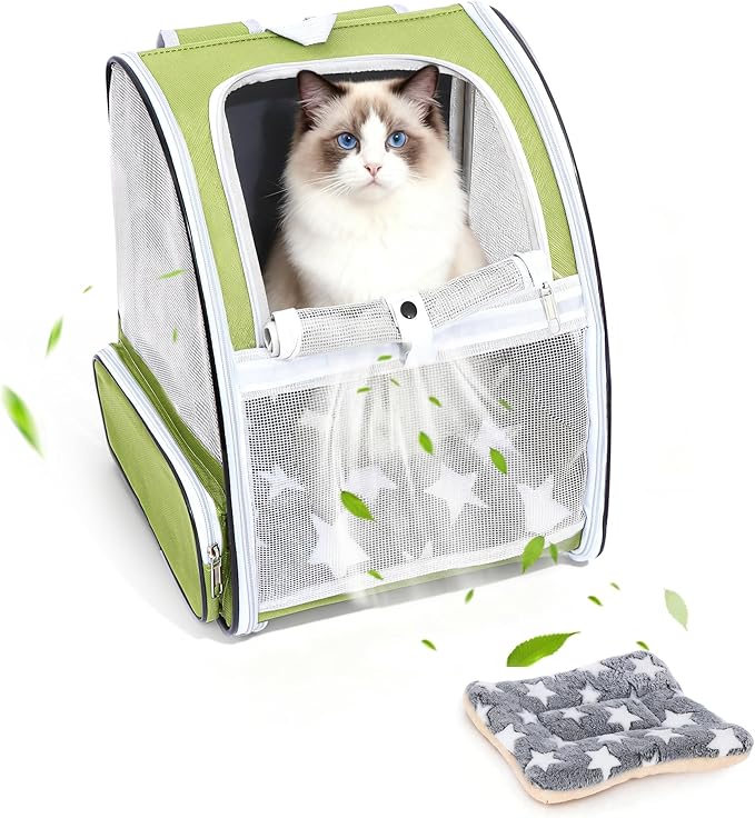 Green Cat Backpack Carrier by Unknown