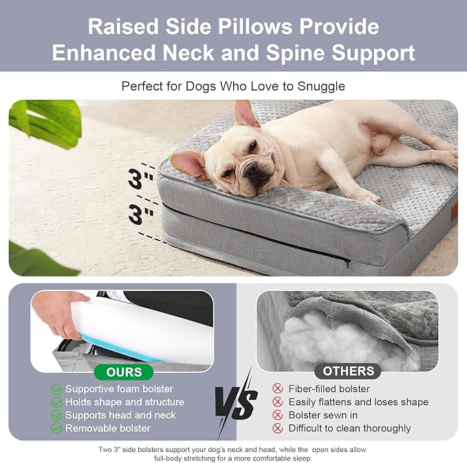 Orthopedic Dog Bed for Small and Medium Dogs, Memory Foam Pet Bed - Image 6
