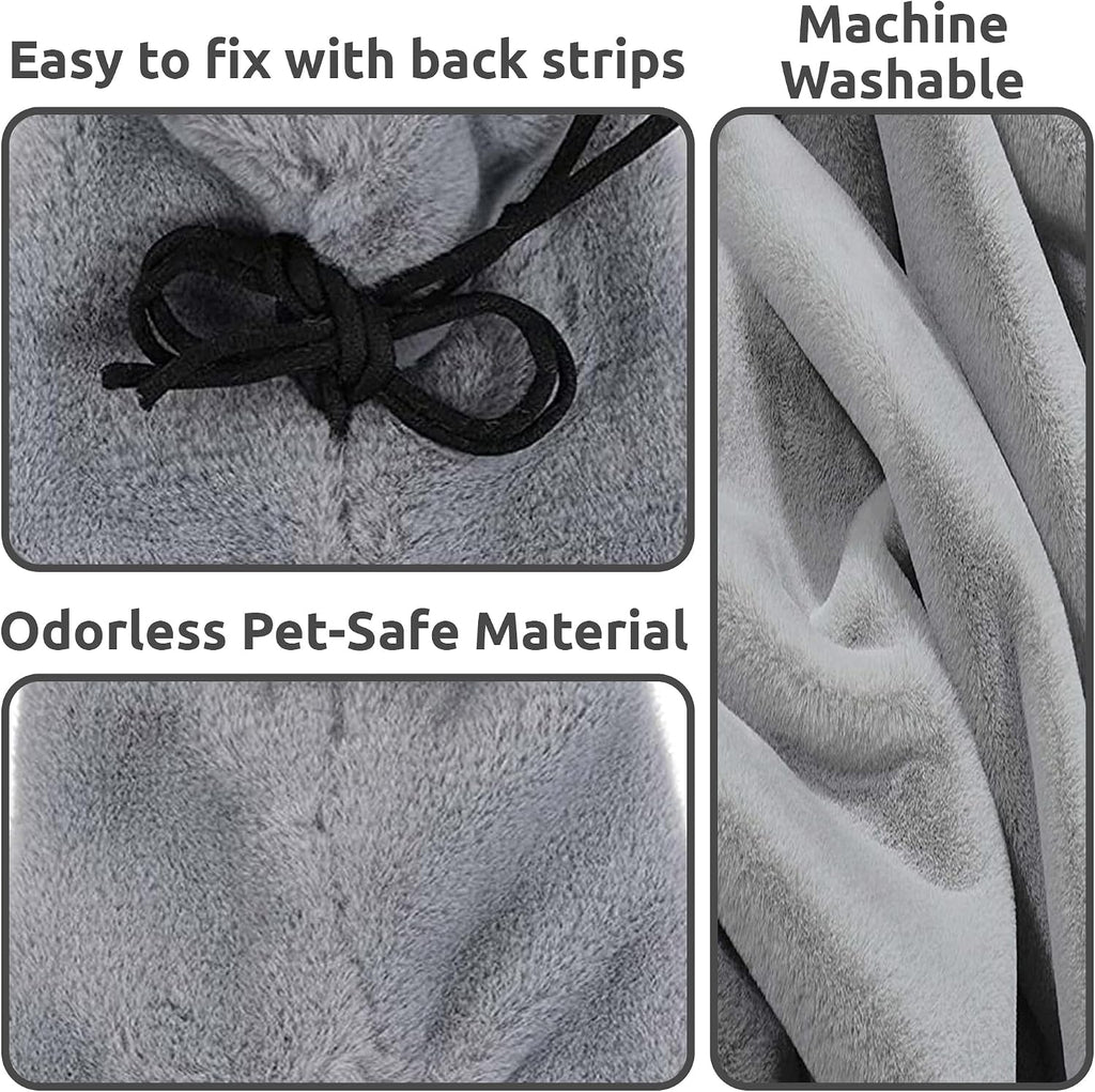 SIMENA Bird Blanket for Cage, Corner Fleece Bed for Birds, Cozy Bird Warmer, Parrot House for Cage, Cuddle Nest Hanging Toy for Lovebirds Parakeet (Grey, XL)