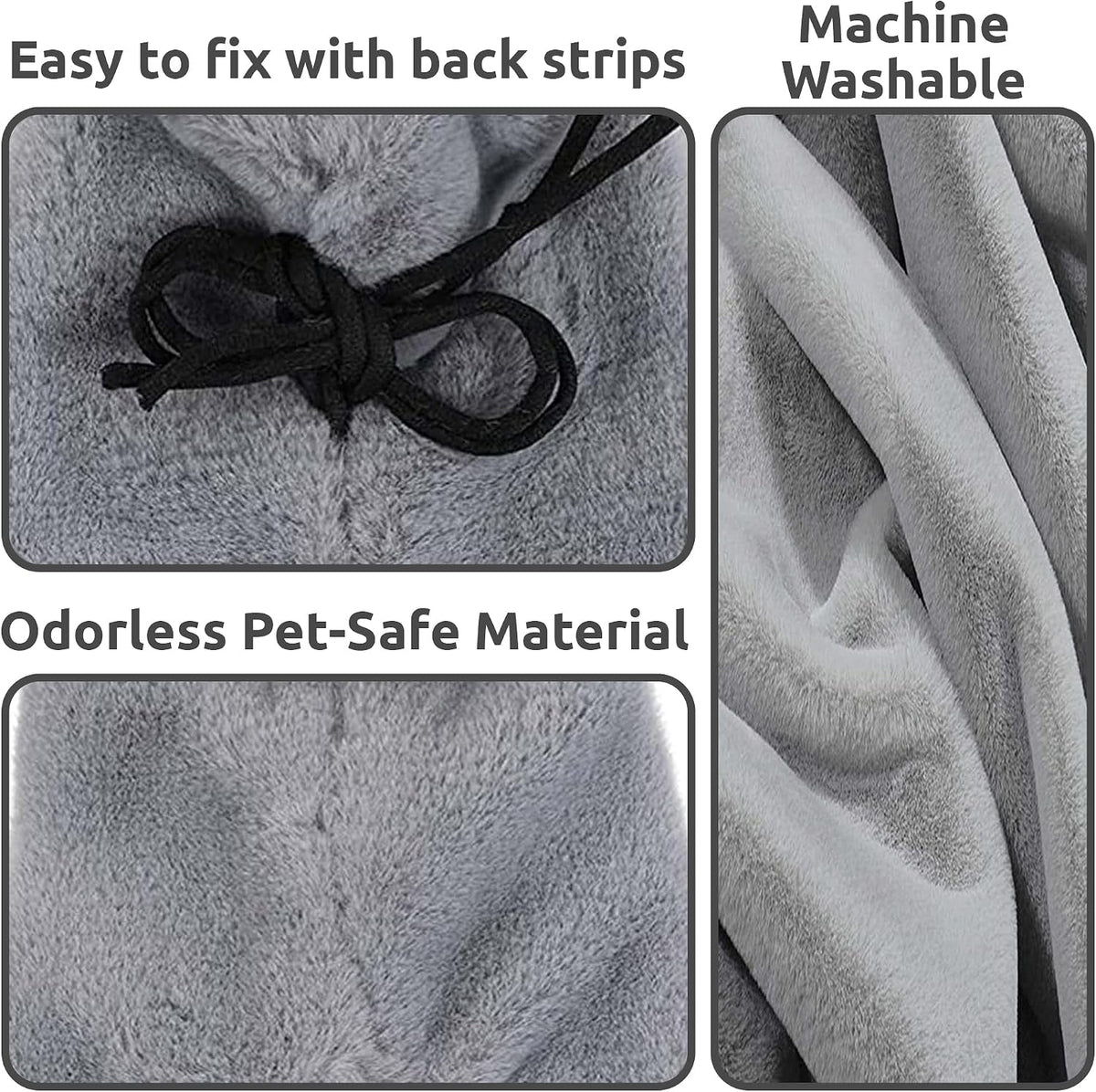 SIMENA Bird Blanket for Cage, Corner Fleece Bed for Birds, Cozy Bird Warmer, Parrot House for Cage, Cuddle Nest Hanging Toy for Lovebirds Parakeet (Grey, XL)