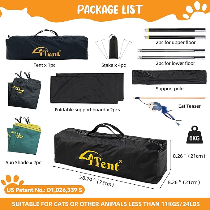 Instant 3-Tier Cat Catio Tent - Image 7